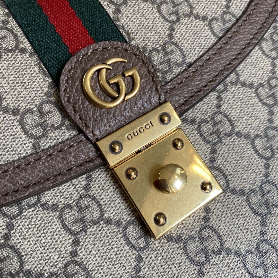 Gucci 651055 Ophidia GG small top handle bag Beige and ebony - Default Title - View 5
