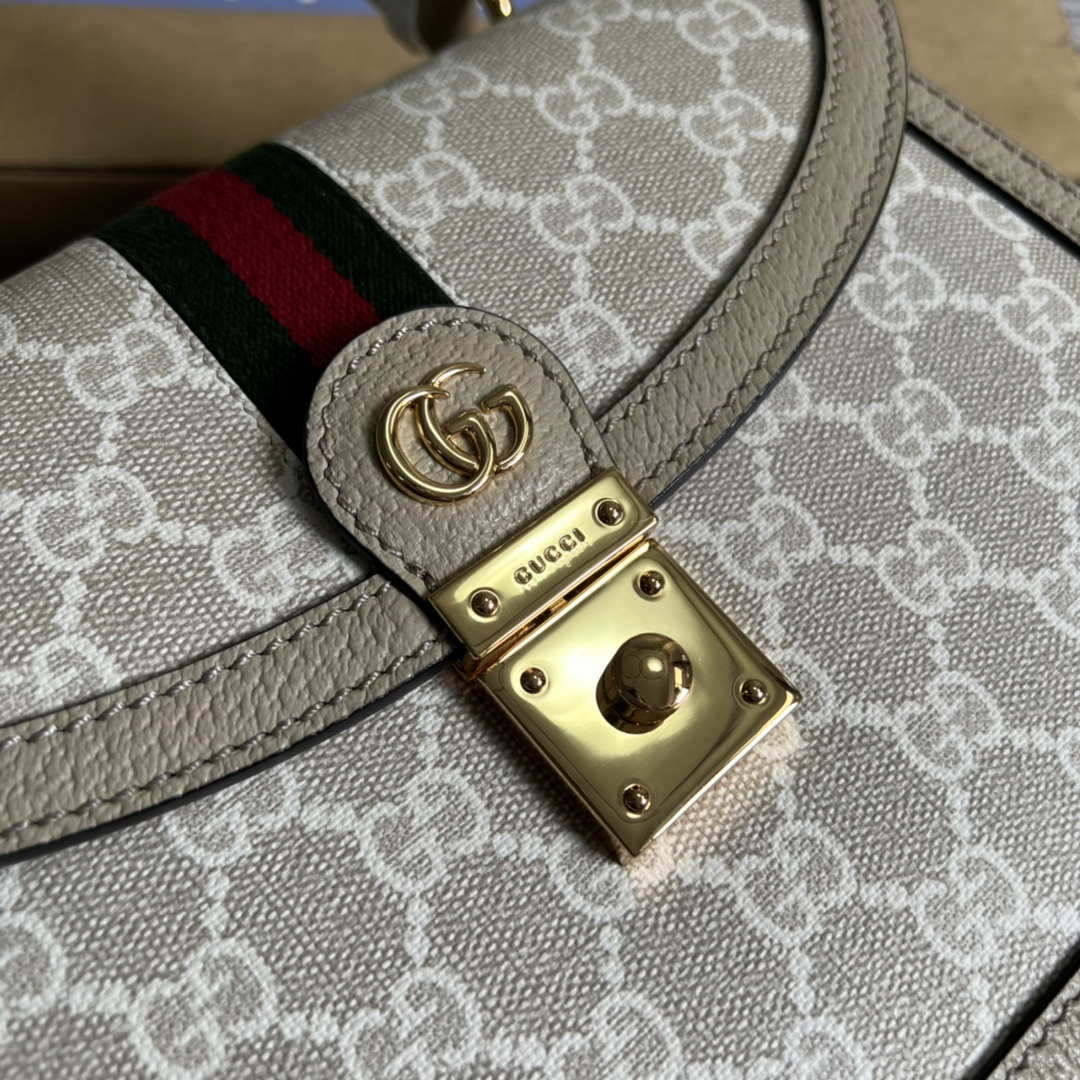Gucci 651055 Ophidia GG small top handle bag Beige and ebony - Default Title - View 10