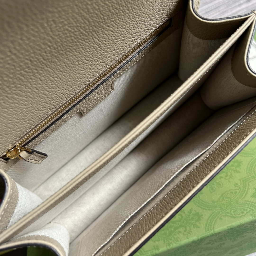 Gucci Ophidia GG small top handle bag 651055 Beige and White