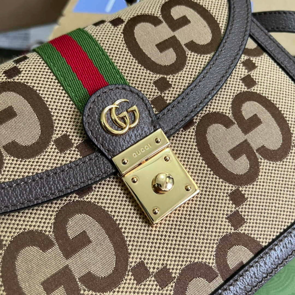 Gucci 651055 Ophidia GG small top handle bag Camel and banana