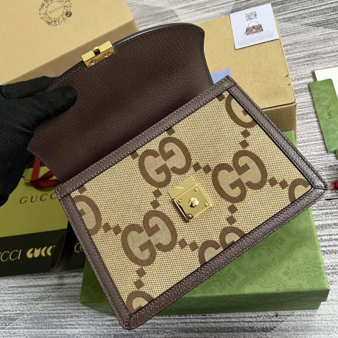 Gucci 651055 Ophidia GG small top handle bag Camel and banana