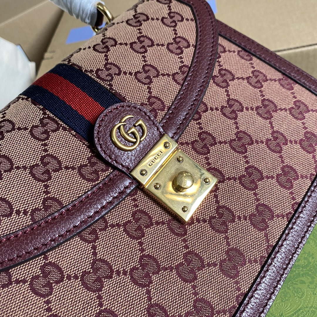 Gucci 651055 Ophidia GG small top handle bag Wine Red - Default Title - View 6