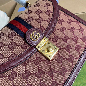 Gucci 651055 Ophidia GG small top handle bag Wine Red - Default Title - View 6