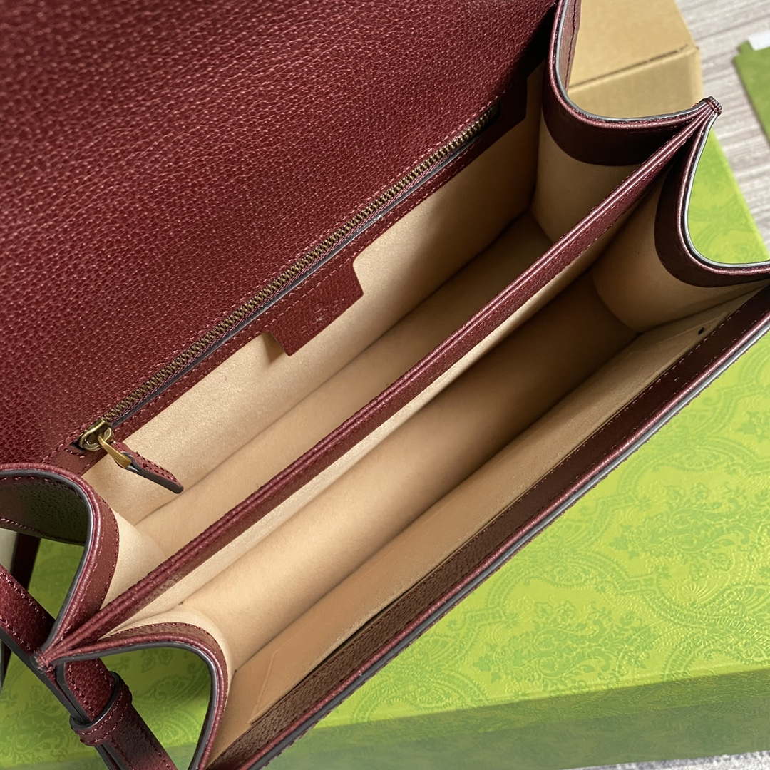 Gucci 651055 Ophidia GG small top handle bag Wine Red - Default Title - View 8