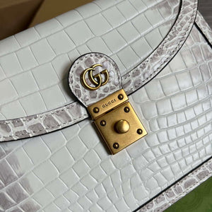 Gucci 651055 Ophidia GG small top handle Crocodile Leather bag White - Default Title - View 5