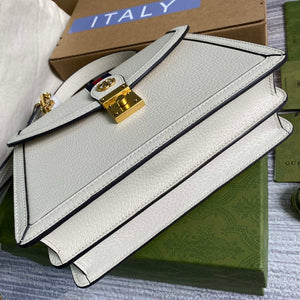 Gucci 651055 Ophidia GG small top handle Leather bag White - Default Title - View 4