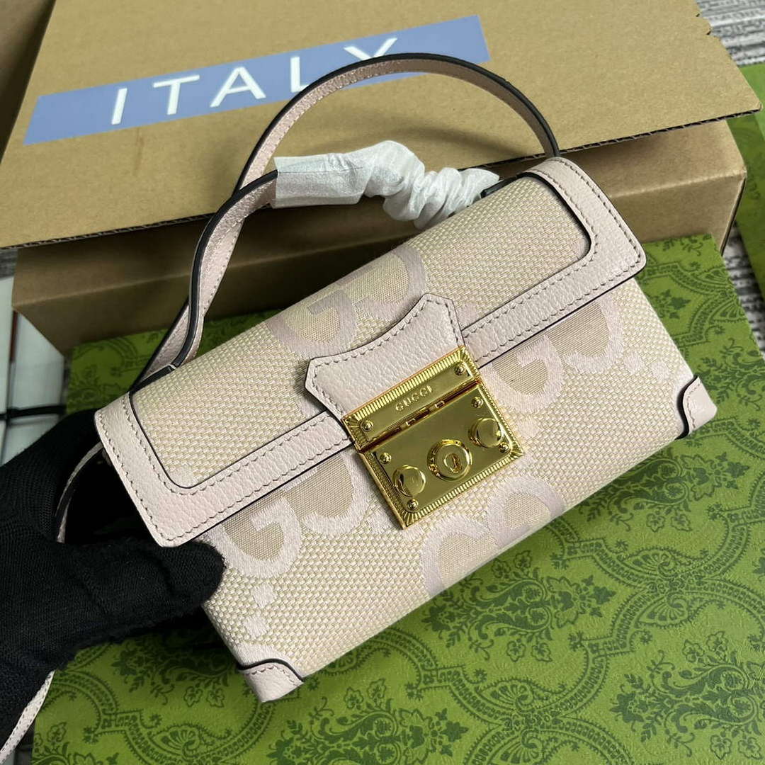 Gucci 652683 Padlock Jumbo GG Mini Bag Light pink - Default Title - View 4