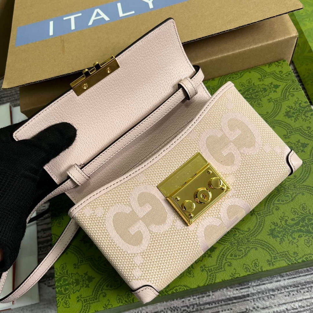Gucci 652683 Padlock Jumbo GG Mini Bag Light pink