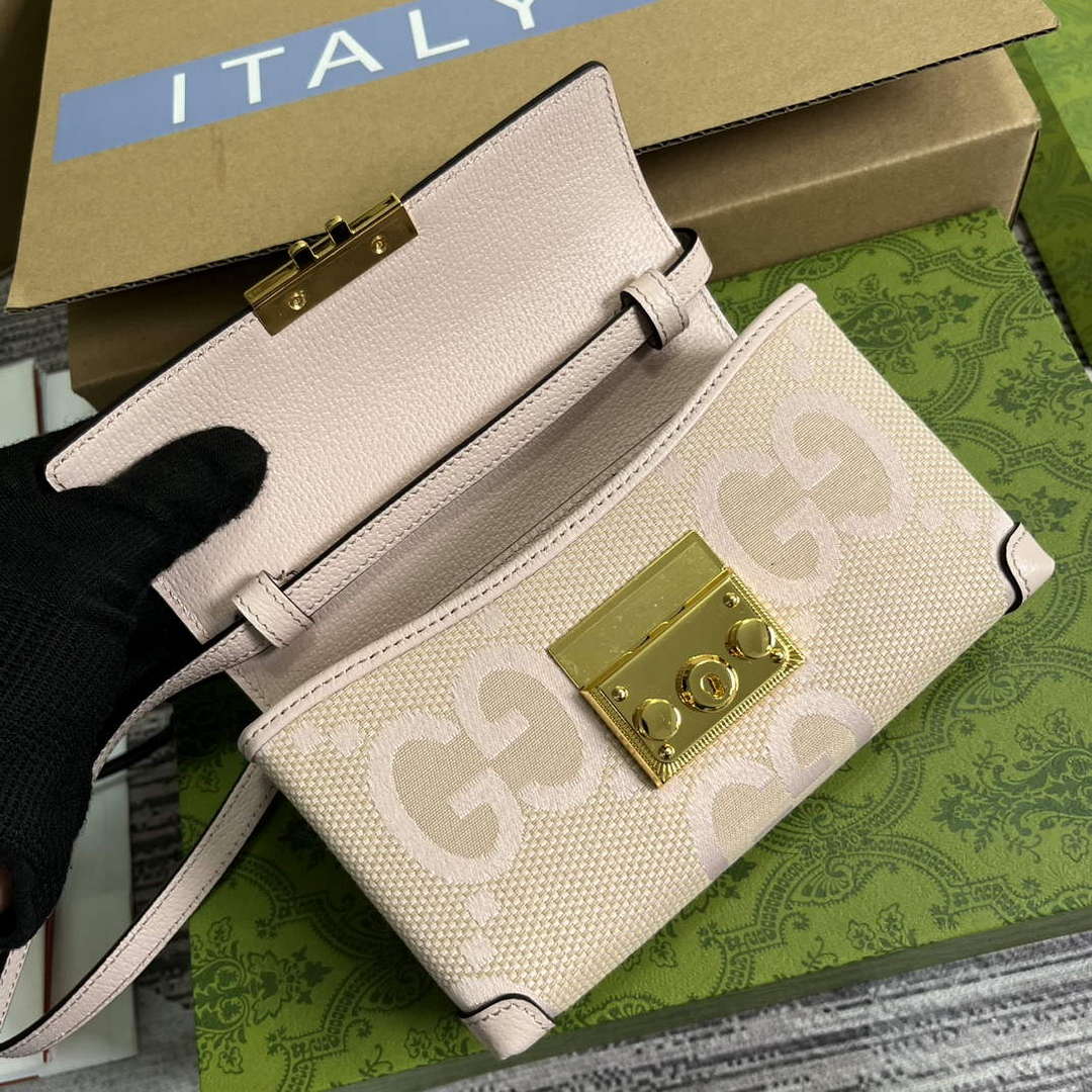 Gucci 652683 Padlock Jumbo GG Mini Bag Light pink