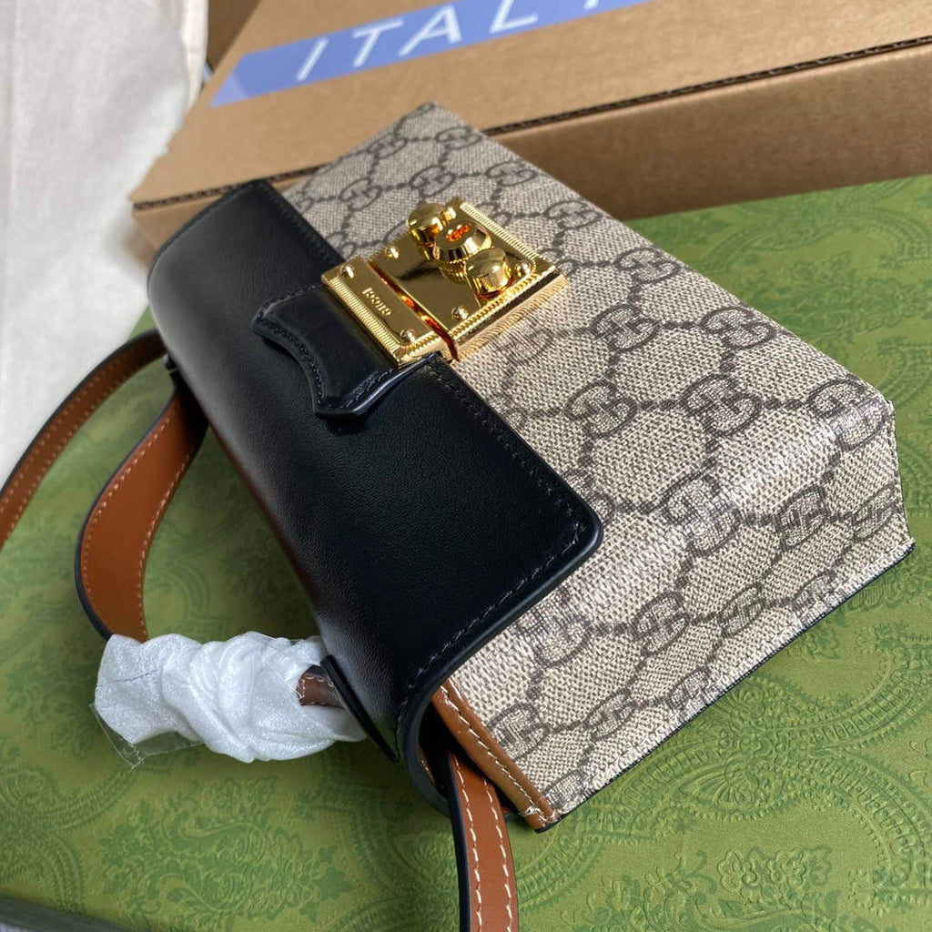 Gucci 652683 Padlock Mini Bag Black and brown