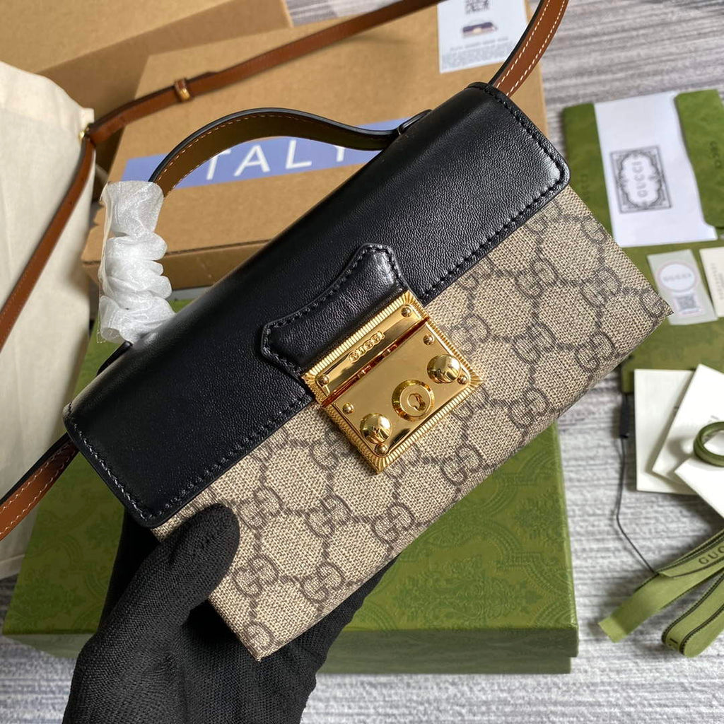 Gucci 652683 Padlock Mini Bag Black and brown