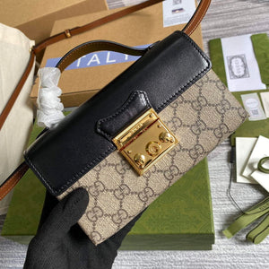 Gucci 652683 Padlock Mini Bag Black and brown - Default Title - View 5