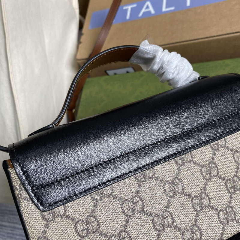 Gucci 652683 Padlock Mini Bag Black and brown