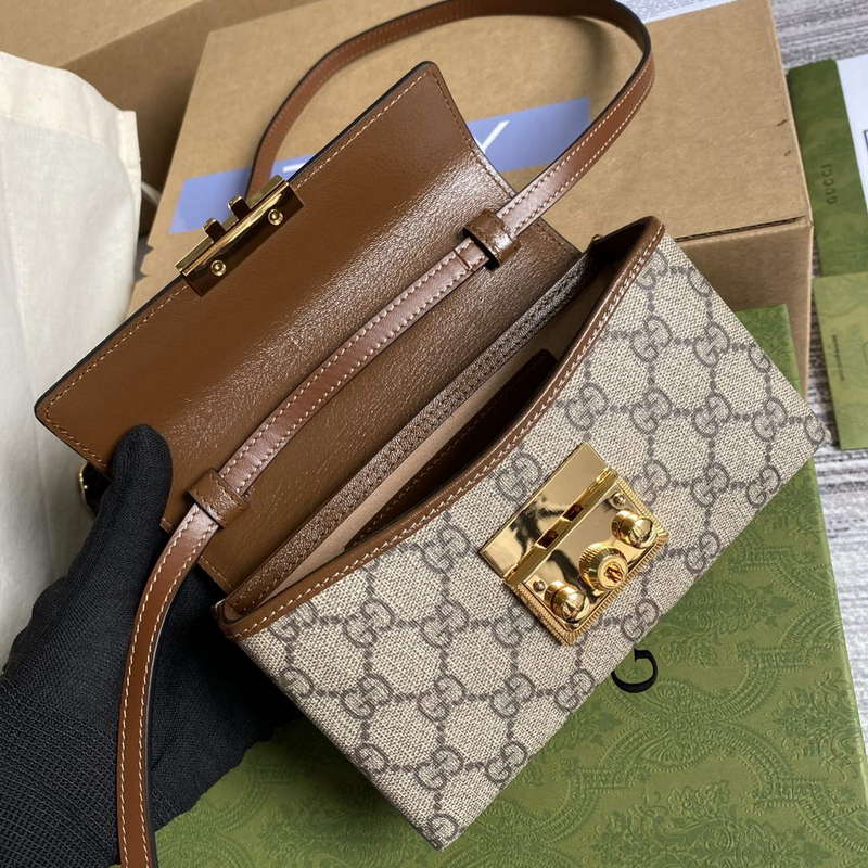 Gucci 652683 Padlock Mini Bag Black and brown
