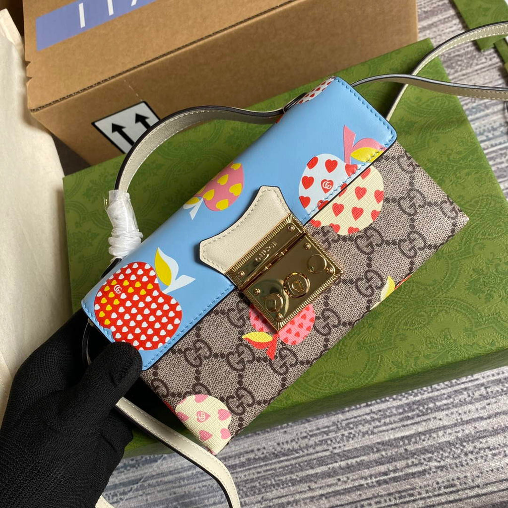 Gucci 652683 Padlock Mini Bag Blue and White