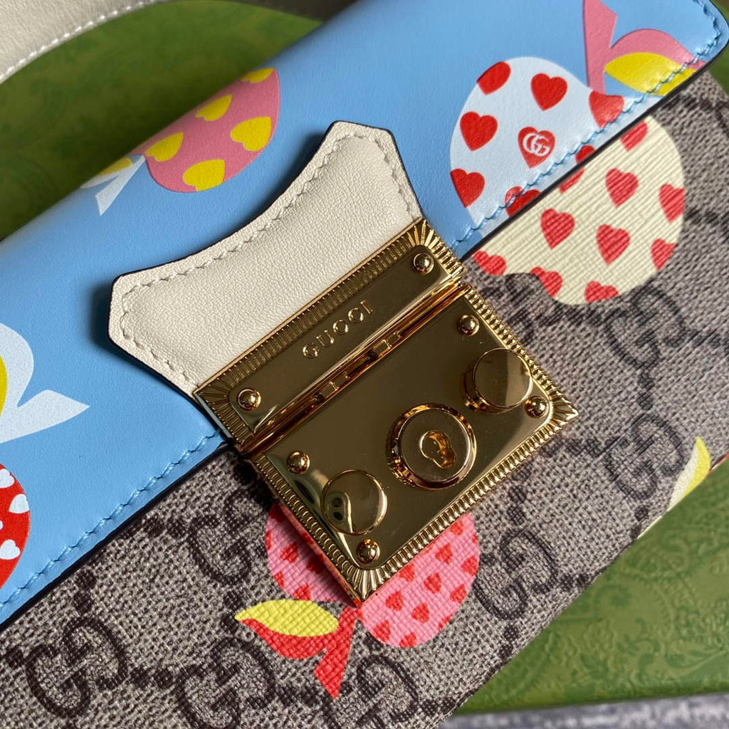 Gucci 652683 Padlock Mini Bag Blue and White