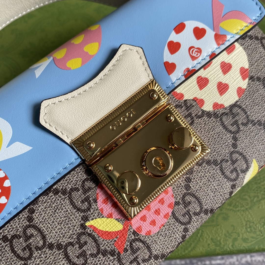 Gucci 652683 Padlock Mini Bag Blue and White