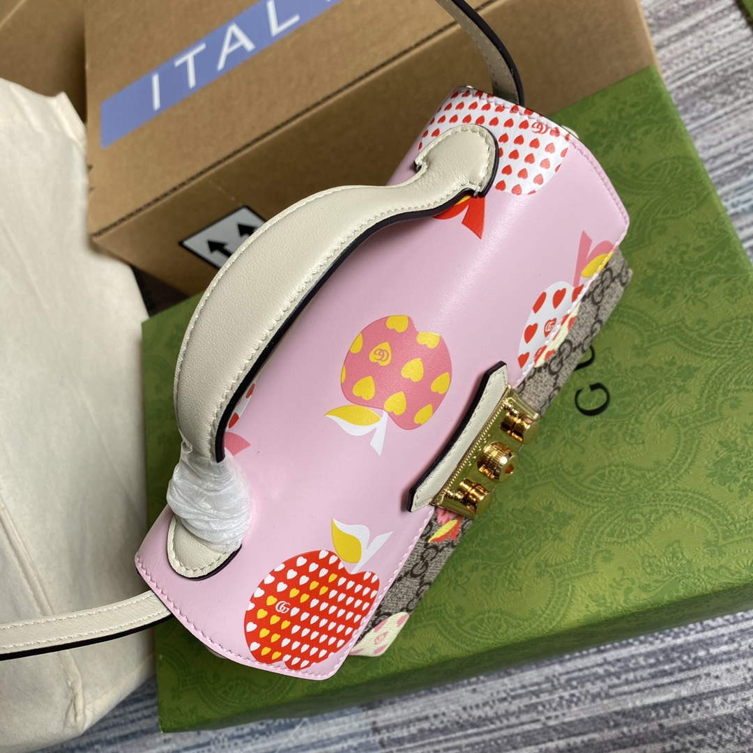 Gucci 652683 Padlock Mini Bag Pink and White - Default Title - View 7