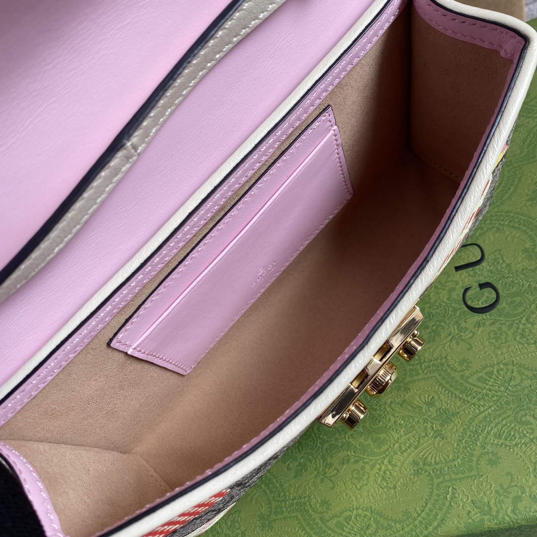 Gucci 652683 Padlock Mini Bag Pink and White - Default Title - View 9