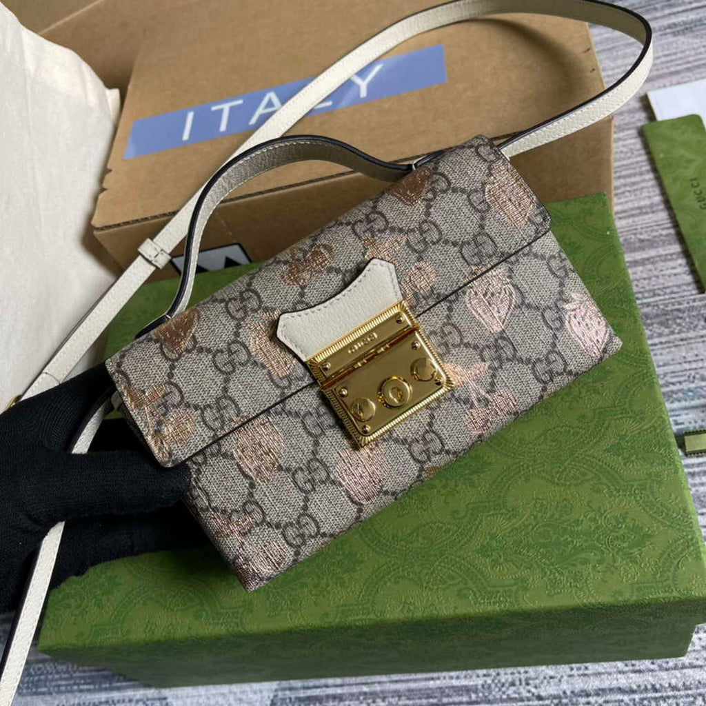 Gucci 652683 Padlock Mini Bag White leather