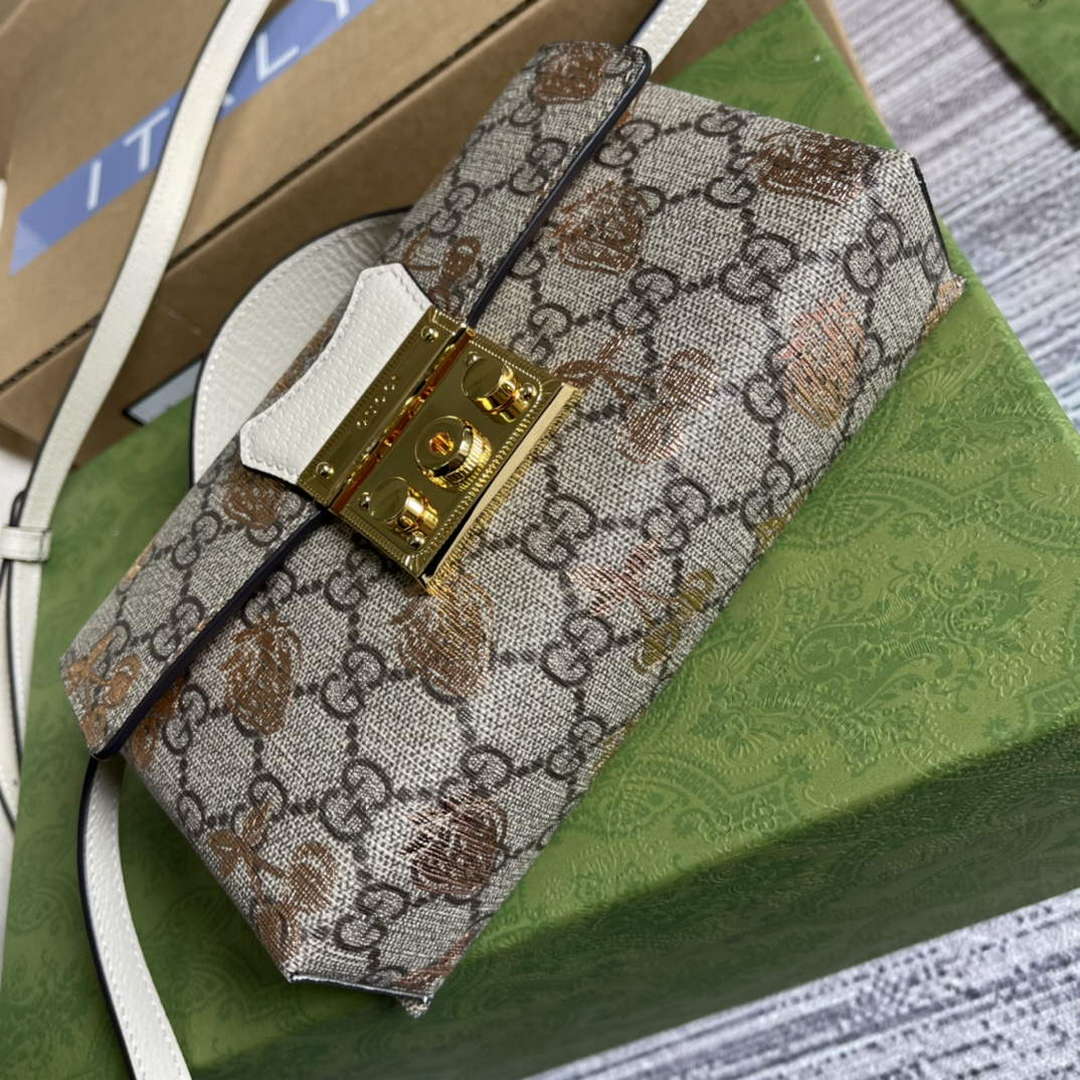 Gucci 652683 Padlock Mini Bag White leather