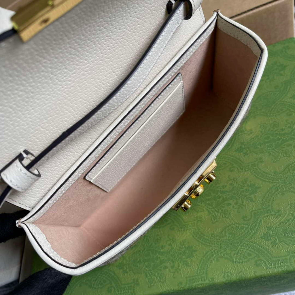 Gucci 652683 Padlock Mini Bag White leather