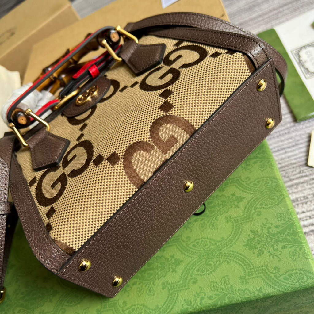 Gucci 655661 Gucci Diana jumbo GG Mini Tote Bag Brown