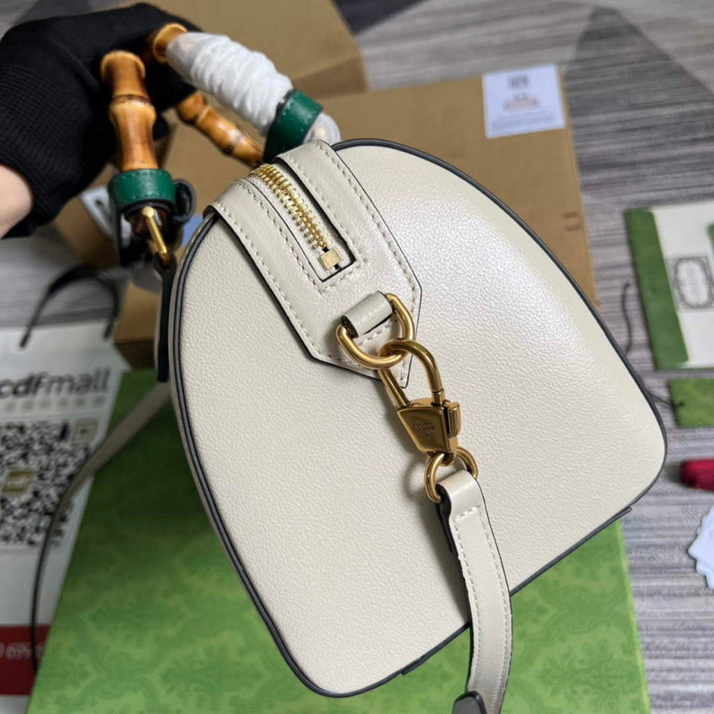 Gucci 655663 Gucci Diana Japan Limited Small Top Handle Bag White