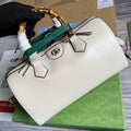 Gucci 655663 Gucci Diana Japan Limited Small Top Handle Bag White - Default Title - View 1