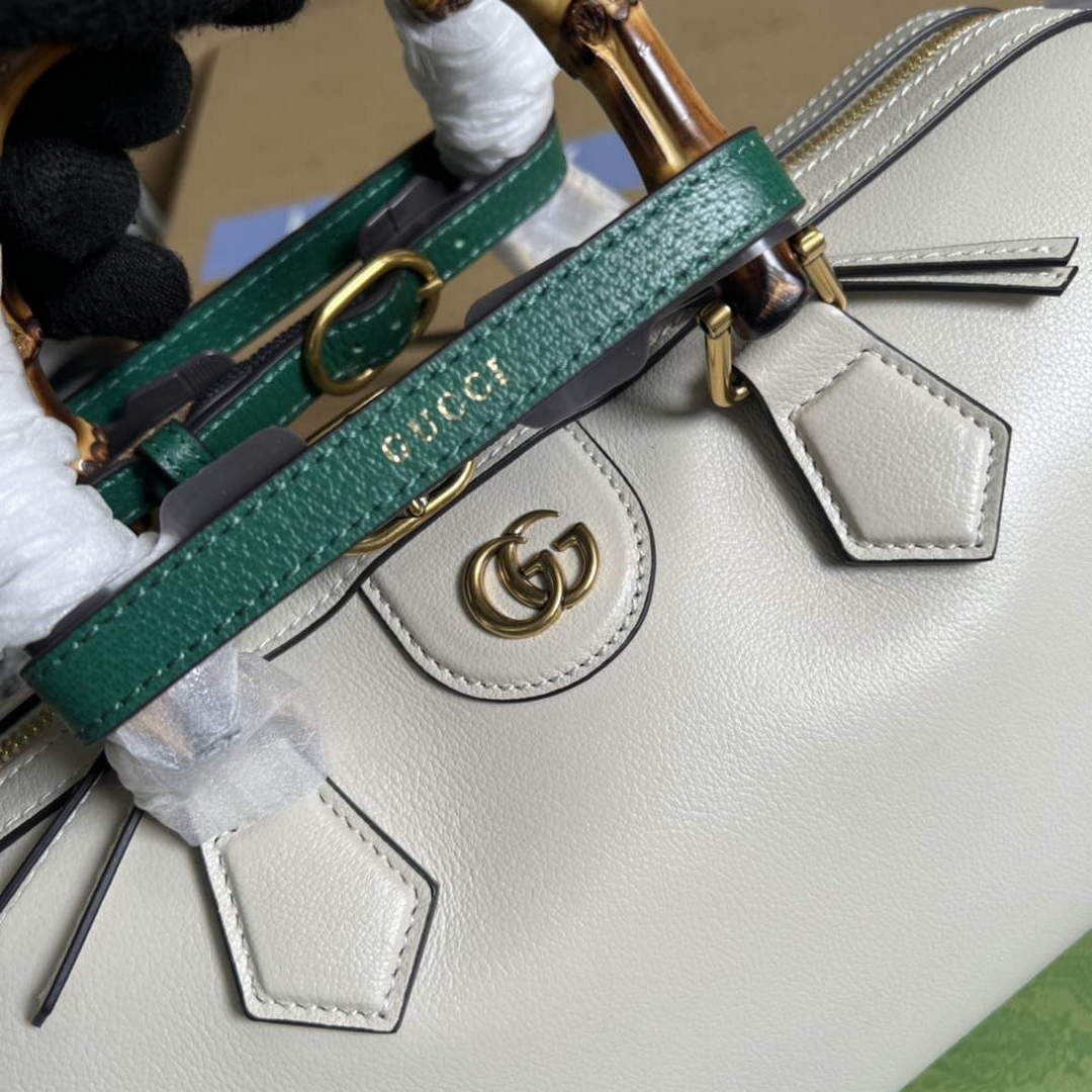 Gucci 655663 Gucci Diana Japan Limited Small Top Handle Bag White - Default Title - View 5