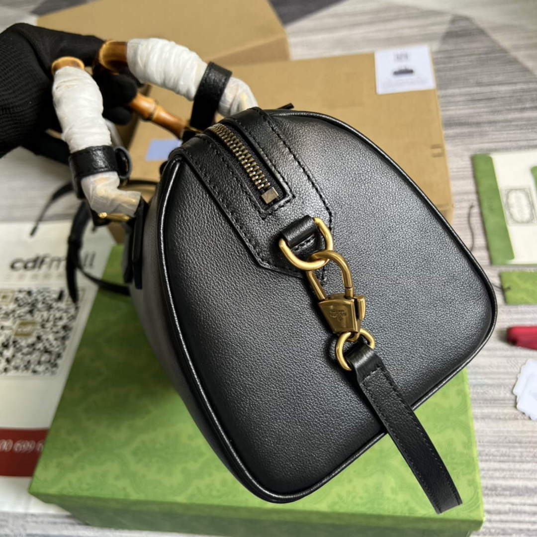 Gucci 655663 Gucci Diana Japan Limited Small Top Handle Bag Black - Default Title - View 4