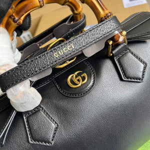 Gucci 655663 Gucci Diana Japan Limited Small Top Handle Bag Black - Default Title - View 5
