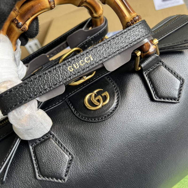 Gucci 655663 Gucci Diana Japan Limited Small Top Handle Bag Black - Default Title - View 5