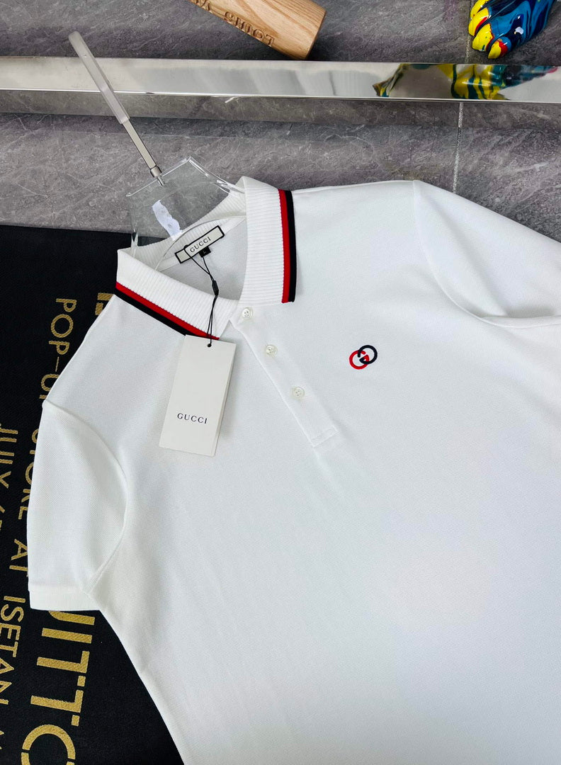 Gucci 658067 Men's Cotton piquet polo with Interlocking G G66735