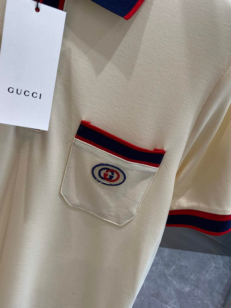 Gucci 658067 Men's Cotton piquet polo with Interlocking G G66740