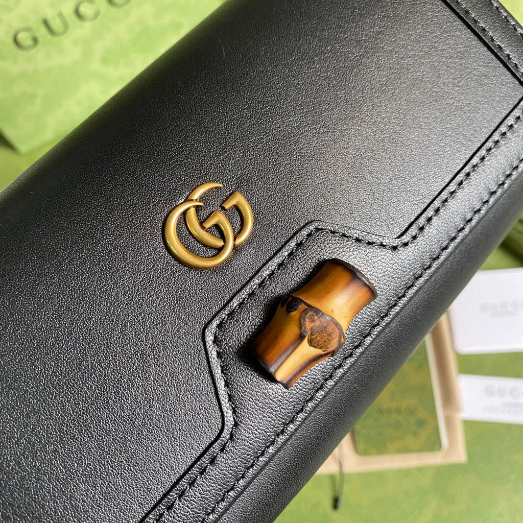 Gucci 658243 Diana chain wallet in Black