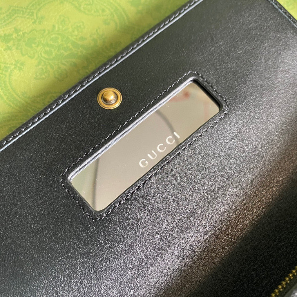 Gucci 658243 Diana chain wallet in Black