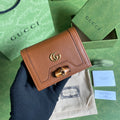 Gucci ??658244 Diana Card Case Wallet in Brown