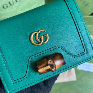 Gucci ??658244 Diana Card Case Wallet in Green - Default Title - View 5