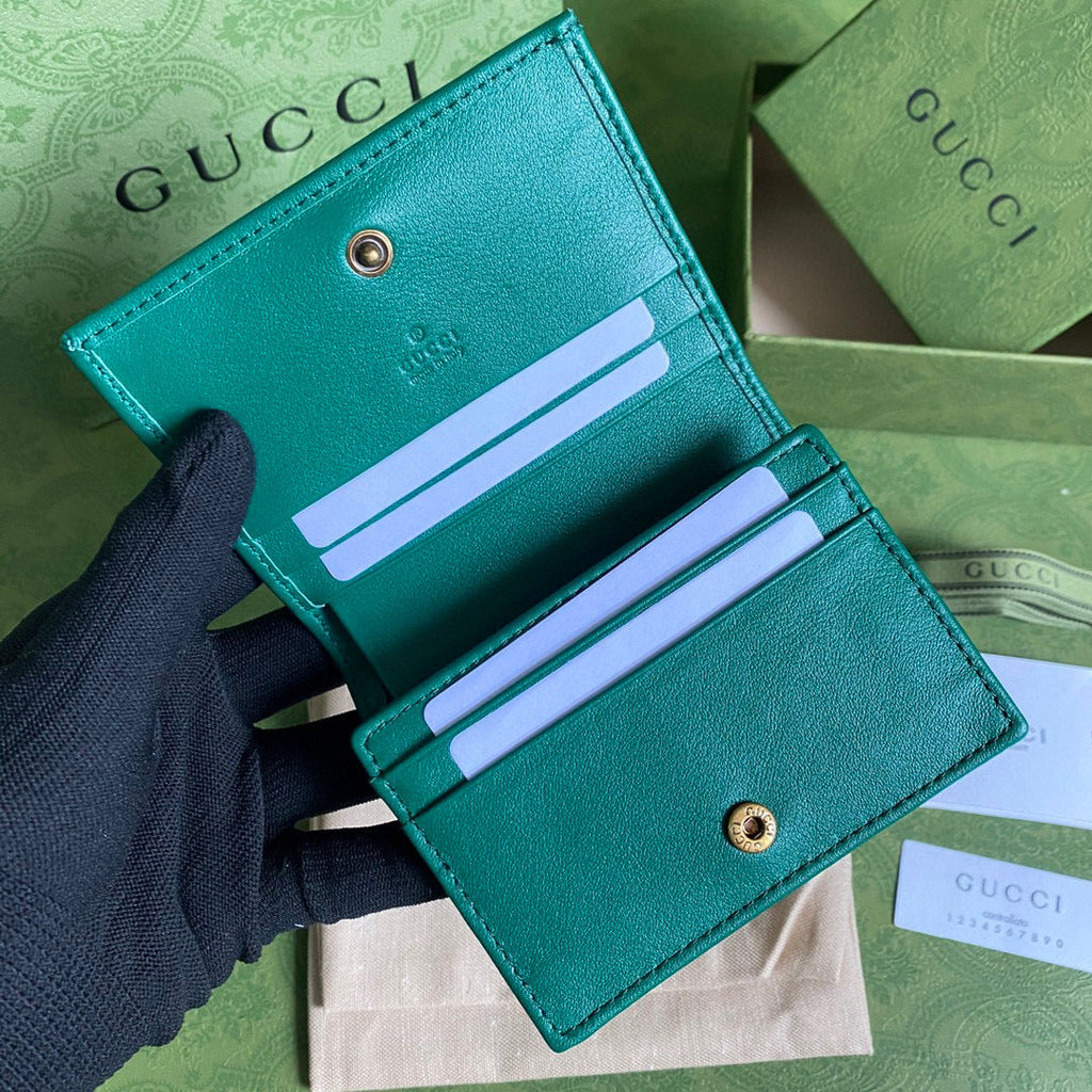 Gucci ??658244 Diana Card Case Wallet in Green