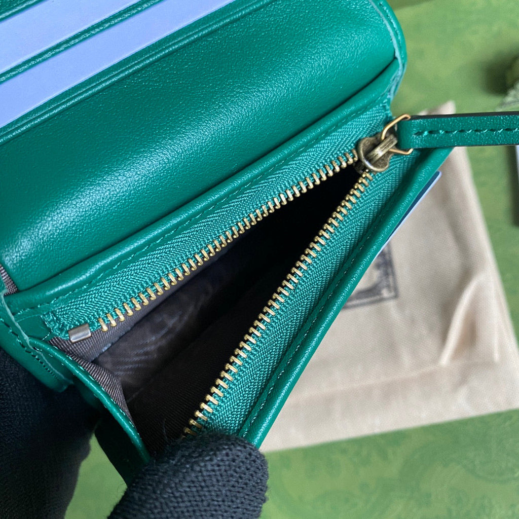Gucci ??658244 Diana Card Case Wallet in Green