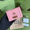 Gucci ??658244 Diana Card Case Wallet in Pink