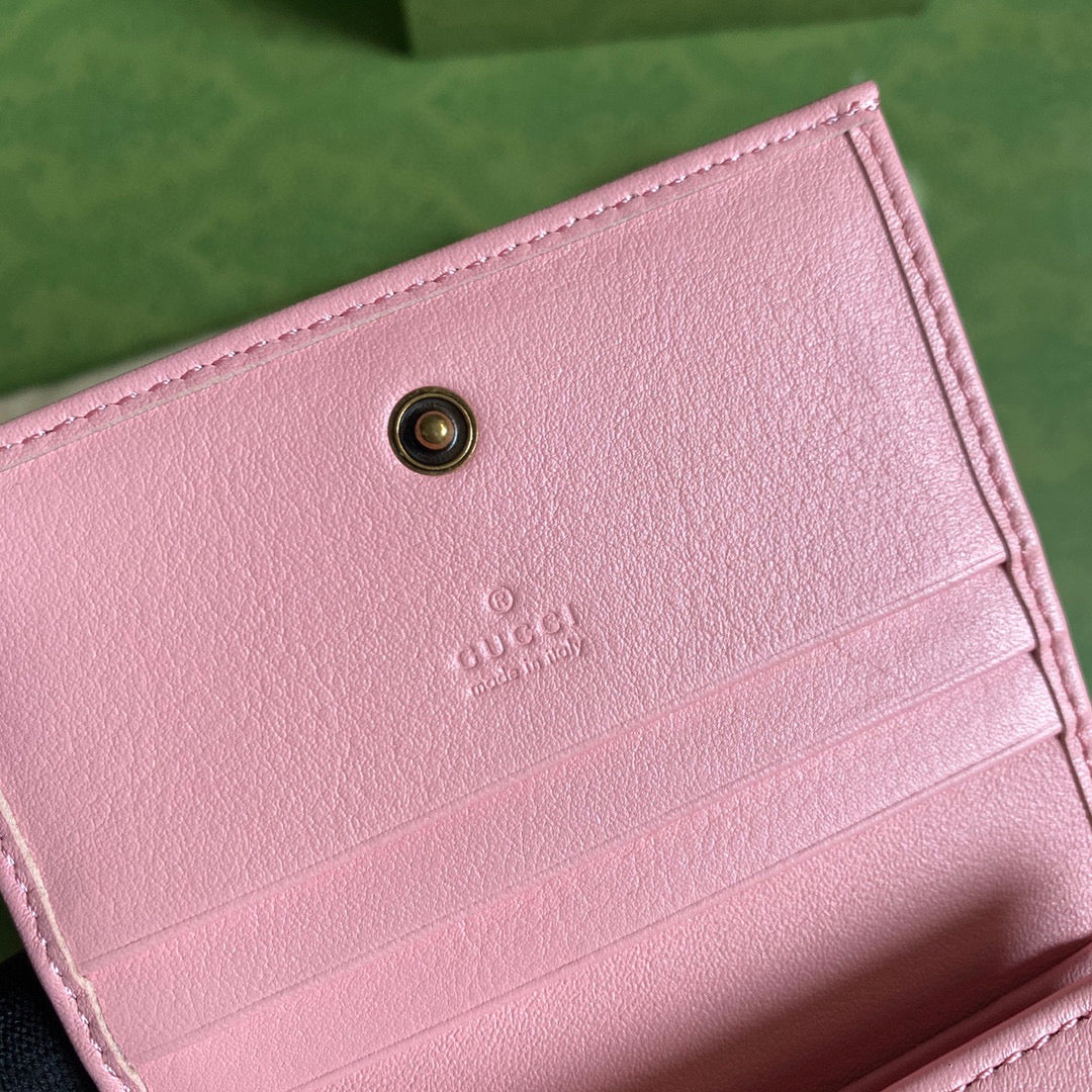 Gucci ??658244 Diana Card Case Wallet in Pink