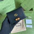 Gucci ??658244 Diana Card Case Wallet in Black