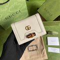 Gucci ??658244 Diana Card Case Wallet in White