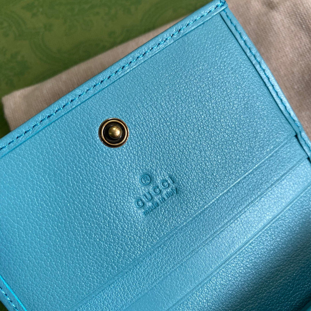Gucci ??658244 Diana Card Case Wallet in Blue
