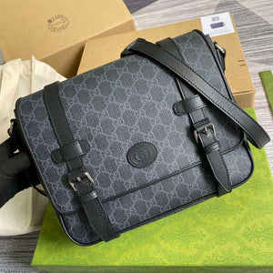 Gucci 658542 GG Messenger Bag Black - Default Title - View 5