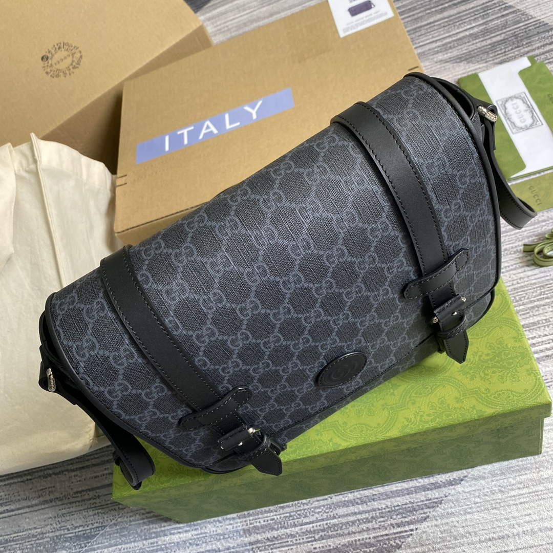 Gucci 658542 GG Messenger Bag Black