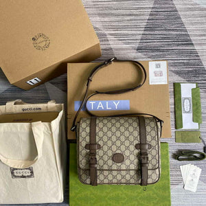Gucci 658542 GG Messenger Bag Brown - Default Title - View 1