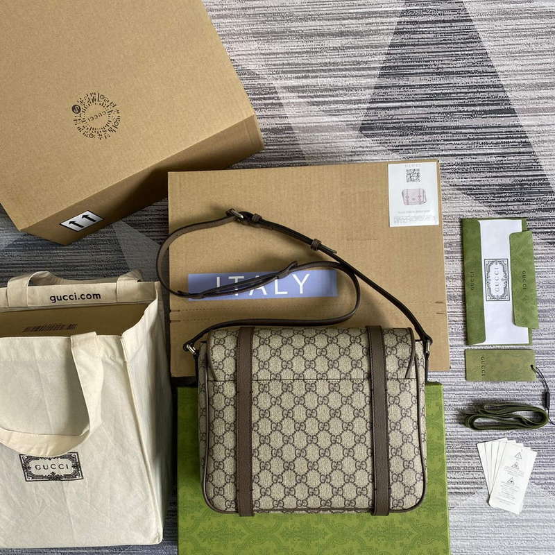 Gucci 658542 GG Messenger Bag Brown - Default Title - View 2